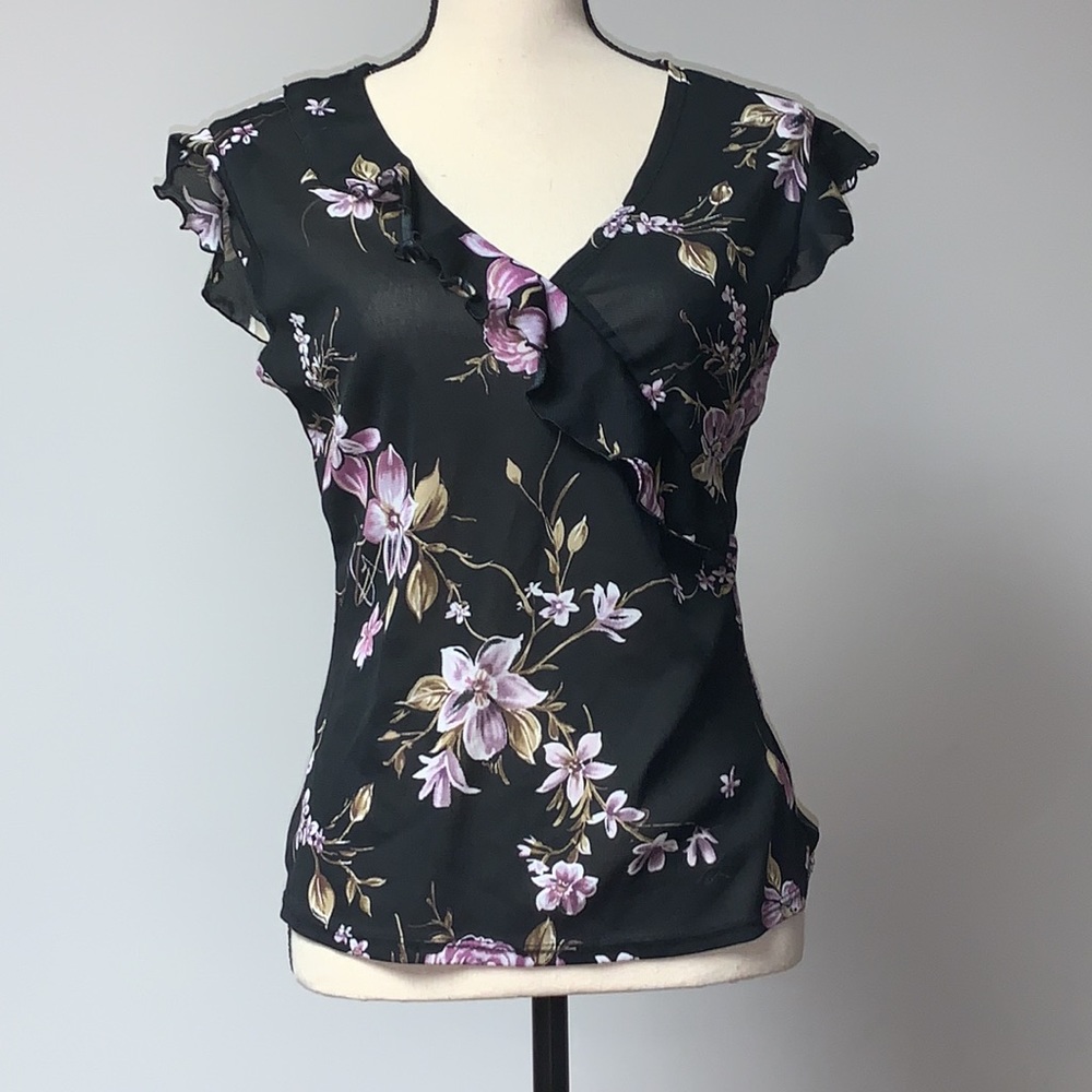 Suzy Shier Floral Top L/XL
